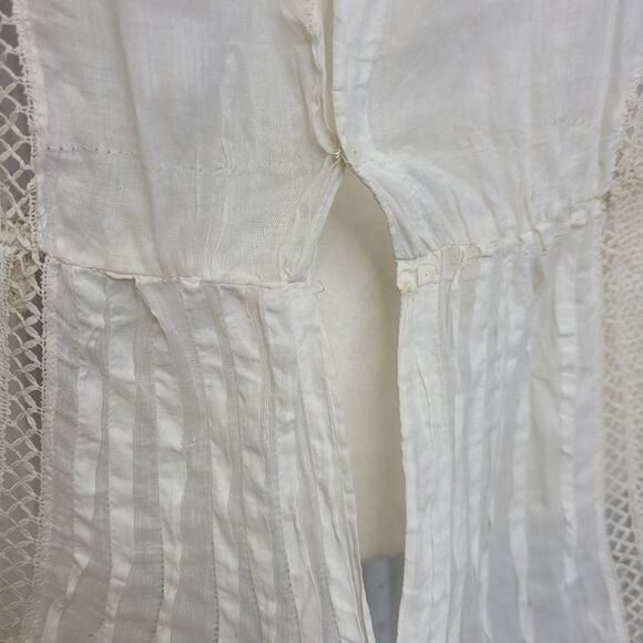 ANTIQUE vintage 1920s‎ Edwardian white drop waist tea slip dress XS - Picture 6 of 17
